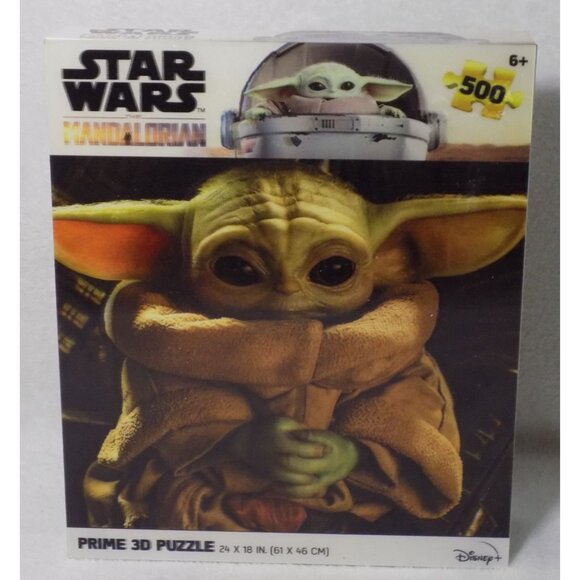 Star Wars Other - Disney Star Wars The Mandalorian Wise Yoda Prime 3D Puzzle 500 Pieces